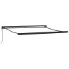 Toldo Retráctil Automático Negro 300x250 cm. Tela de repuesto para toldo  de 3x2.5 m Negro 5