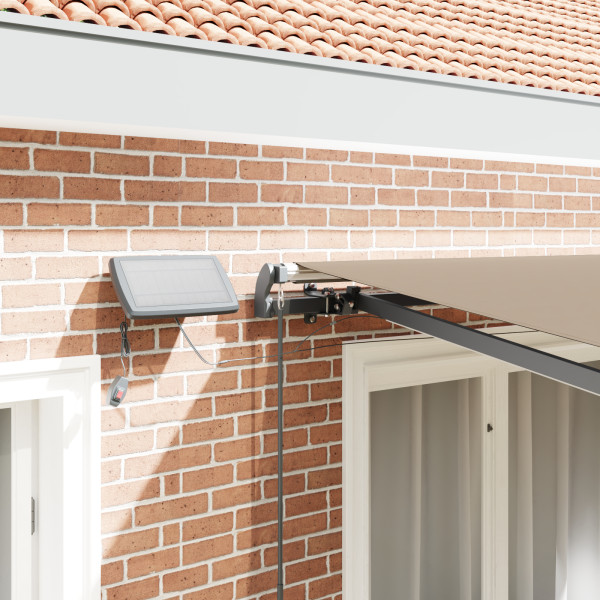 Toldo Retrátil Manual com LED Bege 300x250 cm M 5