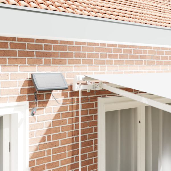 Toldo Manual Retráctil con LED Blanco 300x250 cm.  Tela de Repuesto para Toldo de 3x2.5 m Blanco M 5