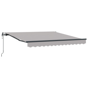 Toldo Retráctil Automático Gris Claro 300x250 cm.  Tela de Repuesto para Toldo de 3x2.5 m Marco Gris Claro H