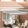 Toldo Retráctil Automático  Gris Claro 300x250 cm. Tela de Repuesto para Toldo  para Marco de 3x2.5 m Gris Claro 1