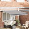 Toldo Retrátil Manual Cinza Claro 300x250 cm 1