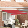 Toldo Retrátil Automático Vermelho 300 x 250 cm 1