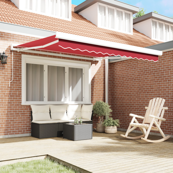 Toldo Retrátil Manual  Vermelho 300x250 cm M 4