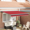 Toldo Retráctil Manual VidaXL Rojo 300x250 cm. Tela de Reemplazo para Toldo VidaXL de 3x2.5 m Rojo 1