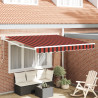 Toldo Retráctil Automático Naranja y Marrón 350x250 cm 1