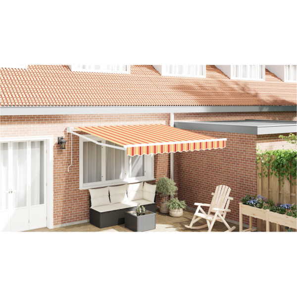 Toldo Retráctil Amarillo y Naranja 350x250 cm D