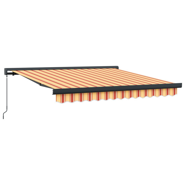 Toldo Retrátil Manual - Amarelo e Laranja 350x250 cm M 2