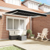 Toldo Retráctil Automático Negro 350x250 cm.  Tela de reemplazo para toldo de marco de 3.5x2.5 m Negro 4