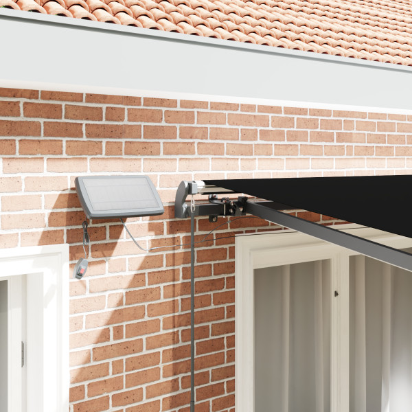 Toldo Retrátil Manual com LED Preto 350x250 cm M 5