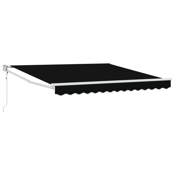 Toldo Retráctil Automático  Negro 350x250 cm. Tela de Reemplazo para Toldo  para Marco de 3.5x2.5 m Negro M 3