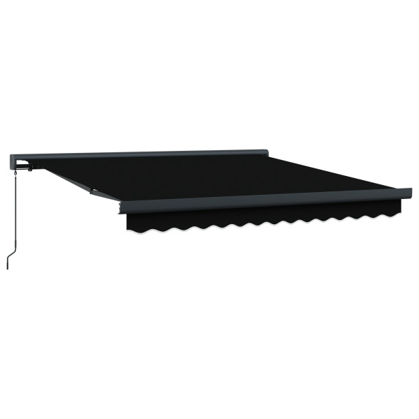 Toldo Retráctil Manual Negro 350x250 cm.  Tela de Repuesto para Toldo de 3.5x2.5 m Negro M 2