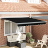 Toldo Retráctil Automático Negro 350x250 cm.  Tela de Reemplazo para Toldo de 3.5x2.5 m Marco Negro 1