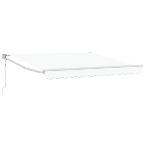 Toldo retráctil automático  Blanco 350x250 cm. Tela de reemplazo para toldo  para marco de 3.5x2.5 m Blanco H