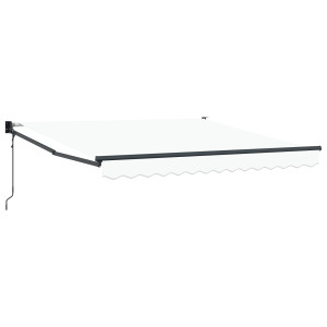 Toldo Retráctil Automático  Blanco 350x250 cm. Tela de reemplazo para toldo  de 3.5x2.5 m Blanco H
