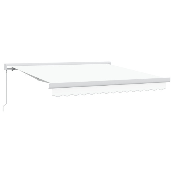 Toldo Retráctil Manual Blanco 350x250 cm. Tela de Reemplazo para Toldo  para Marco de 3.5x2.5 m Blanco M 2