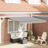 Toldo retrátil manual  com LED Cinza claro 350x250 cm 1