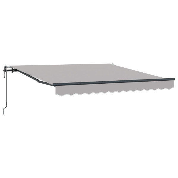Toldo retráctil automático  Gris Claro 350x250 cm. Tela de reemplazo para toldo  para marco de 3.5x2.5 m Gris Claro M 3