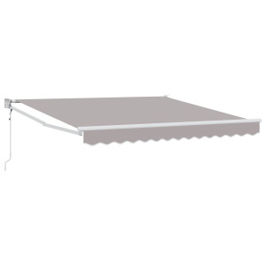 Toldo Retrátil Automático Cinza Claro 350x250 cm H