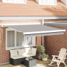 Toldo Manual Retráctil Gris Claro 350x250 cm.  Tela de Repuesto para Toldo de 3.5x2.5 m Marco Gris Claro 1