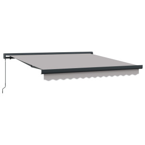 Toldo Retrátil Manual  Cinza Claro 350x250 cm H