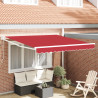 Toldo Retráctil Automático  Rojo 350x250 cm. Tela de Reemplazo para Toldo  para Marco de 3.5x2.5 m Rojo 1