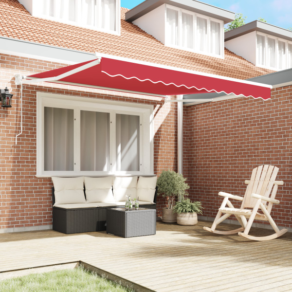Toldo Retrátil Automático  Vermelho 350x250 cm M 4