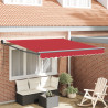 Toldo Retráctil Automático Rojo 350x250 cm. Tela de Reemplazo para Toldo  para Marco de 3.5x2.5 m Rojo 1