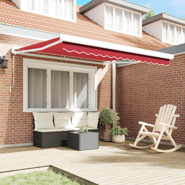 Toldo Retrátil Automático Vermelho 350x250 cm M 4
