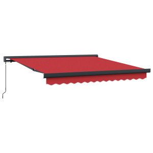 Toldo Manual Retrátil Vermelho 350x250 cm H