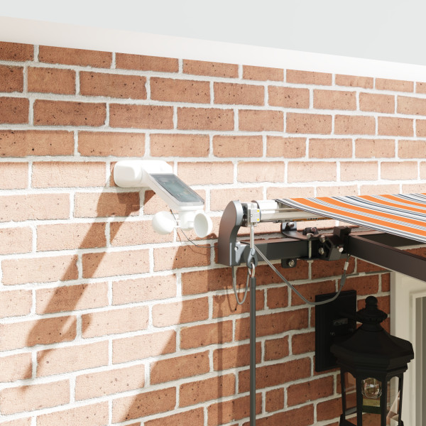 Toldo Retráctil Automático con Raya Multicolor LED 400x300 cm M 5