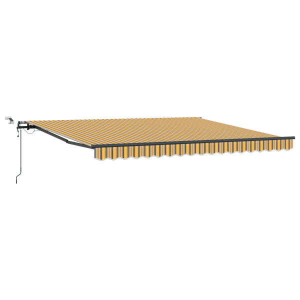 Toldo Retrátil Automático com Listras Multicoloridas LED 400x300 cm M 2