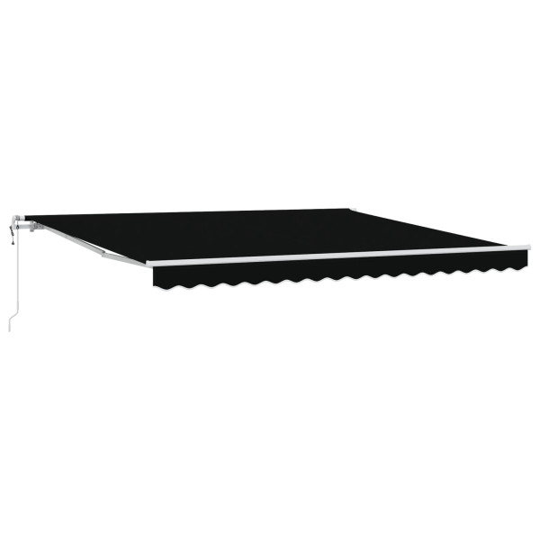 Toldo Retráctil Automático Negro 400x300 cm.  Tela de Reemplazo para Toldo de 4x3 m Marco Negro M 3
