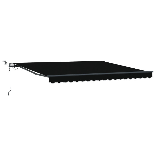 Toldo Retráctil Automático Negro 400x300 cm.  Tela de Reemplazo Toldo 4x3 m Negro M 3