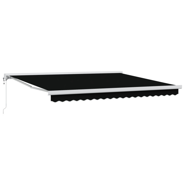 Toldo Retráctil Automático  Negro 400x300 cm. Tela de Reemplazo para Toldo  de 4x3 m Negro M 2