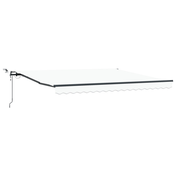 Toldo Retráctil Automático  con LED Blanco 400x300 cm. Tela de Reemplazo para Toldo  de 4x3 m Blanco M 3