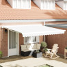 Toldo Retráctil Automático  Blanco 400x300 cm. Tejido de Repuesto para Toldo  para Marco de 4x3 m Blanco 1