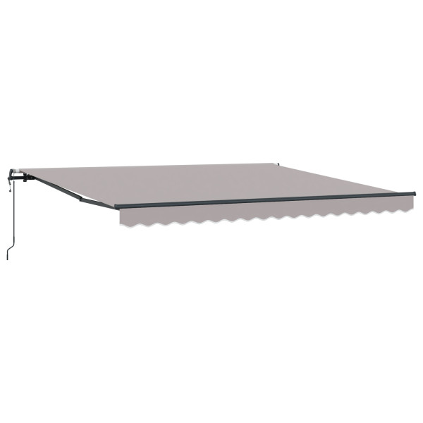 Toldo Retrátil Automático Cinza Claro 400x300 cm M 2