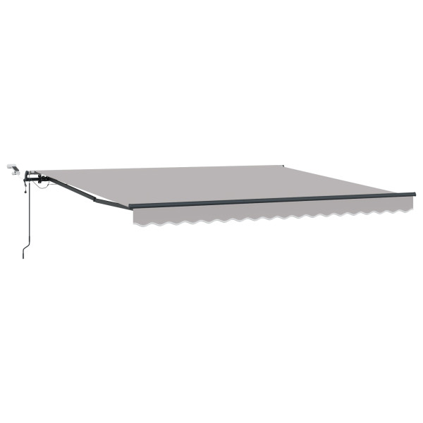 Toldo Retrátil Automático  com LED Cinzento Claro 400x300 cm M 3