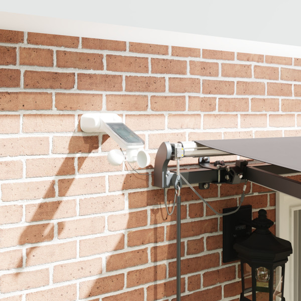 Toldo retráctil automático  con luz LED Gris Claro 400x300 cm. Tela de reemplazo para toldo  de 4x3 m Gris Claro M 5