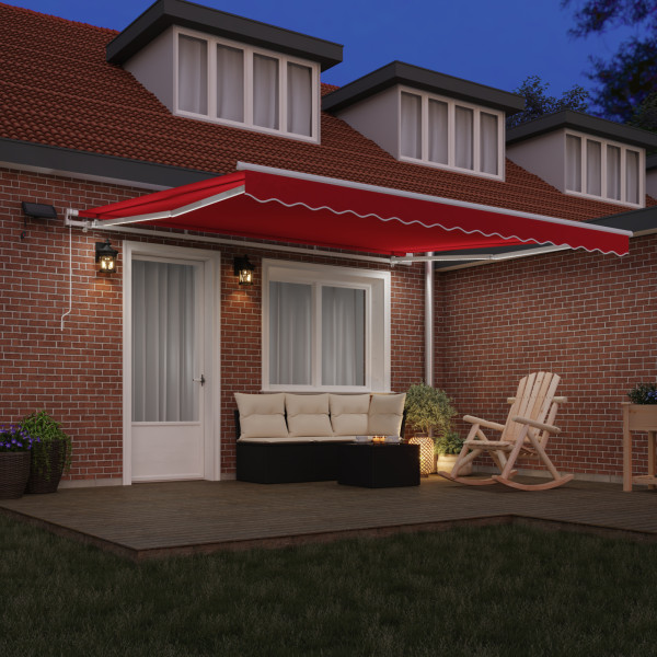 Toldo Retrátil with Manual Vermelho 400 × 300 cm Vermelho M 4