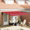 Toldo Retrátil Automático Vermelho 400x300 cm 1