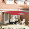 Toldo Retrátil Automático com LED Vermelho 400x300 cm 1