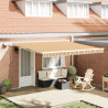 Toldo Retrátil Manual with Manual Amarelo / cinza / branco 400 × 350 cm 1