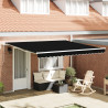 Toldo Retrátil Manual Preto 400x350 cm 1