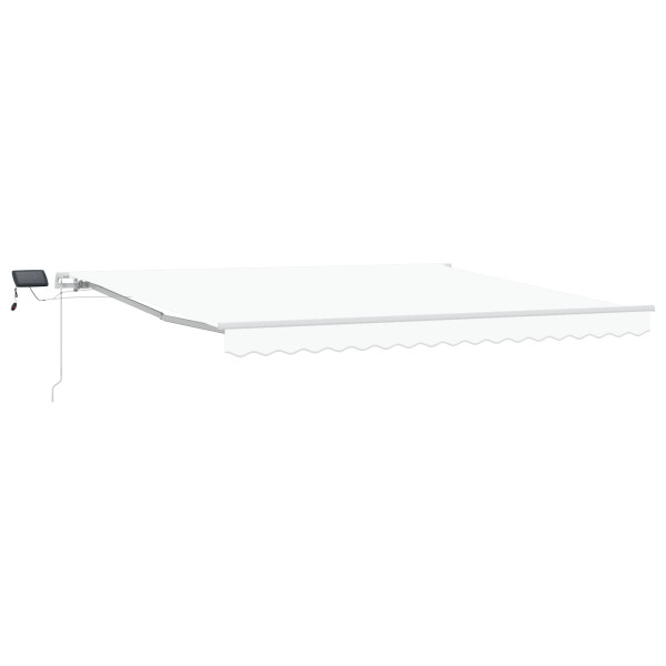 Toldo Retráctil Manual  con LED Blanco 400x350 cm. Tela de reemplazo para toldo  de 4x3.5 m Blanco M 2