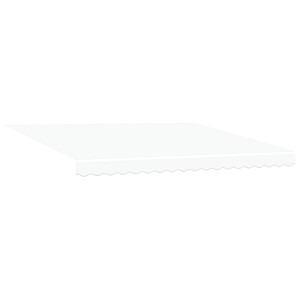 Toldo retráctil manual  con LED blanco 400x350 cm. Tela de repuesto para toldo  de 4x3.5 m blanco H