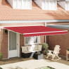Toldo Retrátil Manual  Vermelho 400x350 cm 1