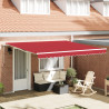 Toldo Retrátil Vermelho Vermelho 400 × 350 cm Vermelho 1
