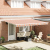 Toldo Retrátil Laranja / Cinza / Azul Branco 450 × 300 cm 1